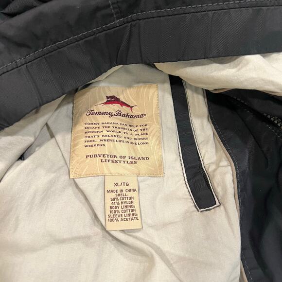 Tommy Bahama black bomber jacket XL men - Picture 10 of 11